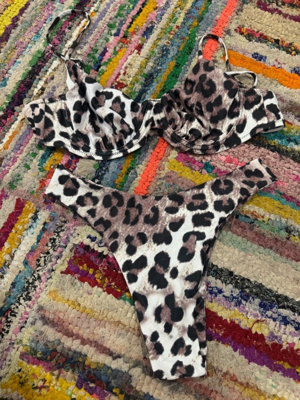 Leopard Print Bikini Two Piece NEVER WORN - Size Medium